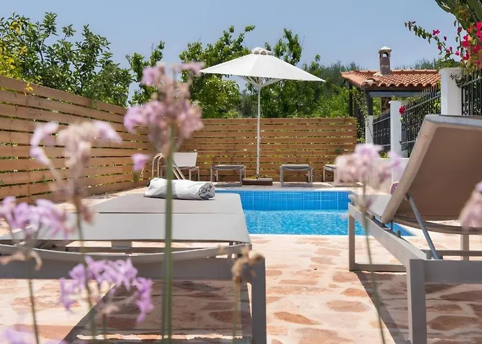 Villa Elysian Private Pool & Garden View Antimachia